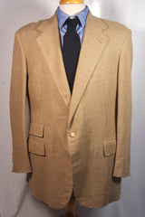 Polo Ralph Lauren Tan Houndstooth Suit - Sz 44R