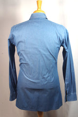 Rustic Charvet Paris Blue Cotton Dress Shirt - Sz 15