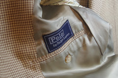 Polo Ralph Lauren Tan Houndstooth Suit - Sz 44R