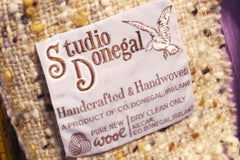 Studio Donegal Irish Beige Handcrafted & Handwoven New Wool Scarf