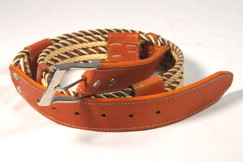 Suave Leather and Rope Belt - Sz 42
