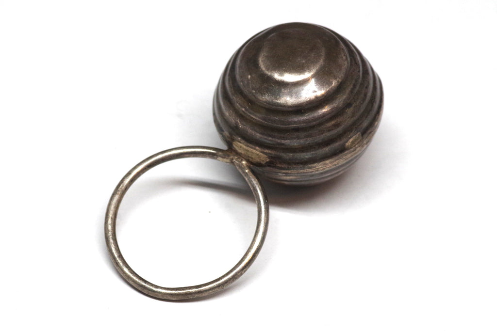 Amazing Round Mexican Sterling Silver Rattle