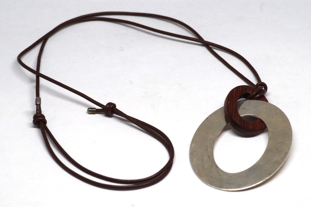 Impressive Tane Oval Loop Sterling Silver Necklace