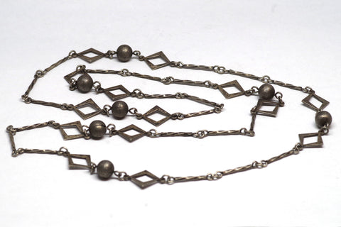 Fantastic Mexican Geometric Silver Chain Necklace