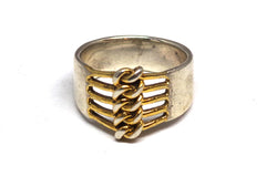 Graceful Tane Braided Two-Tone Sterling Silver Ring
