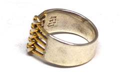 Graceful Tane Braided Two-Tone Sterling Silver Ring