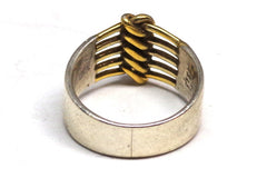 Graceful Tane Braided Two-Tone Sterling Silver Ring