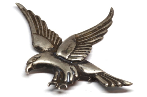 Brilliant Mexican Sterling Silver Eagle Brooch
