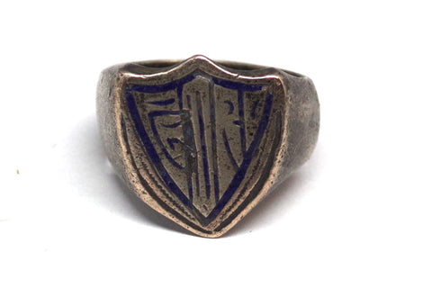 Vintage Mexican Silver Shield Class Ring