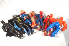 Large Vintage "Bootlek" Mexican Superhero Action Figures