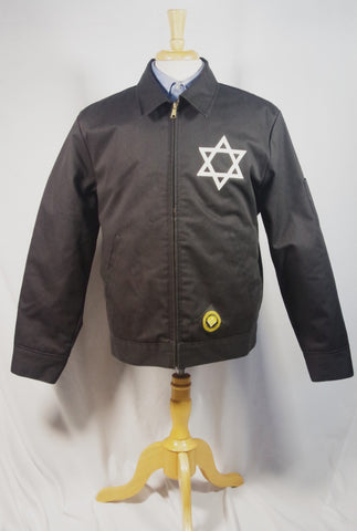 Warm Ebbets Field Flannels Philadelphia SPHAs Black Jewish Star Jacket - Sz L