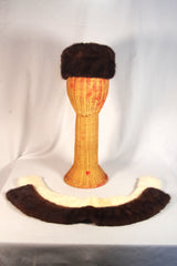 Classy Vintage Deborah Exclusive Mink Pillbox Hat and Scarf Set - Sz 6 3/4