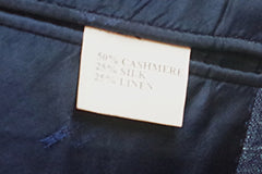 Kiton Napoli Nieman Marcus Blue Cashmere-Silk-Linen Blazer - Sz ~44