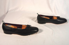 Ralph Lauren Edward Green Purple Label Black Calf Bow Men's Pumps - Sz 12D