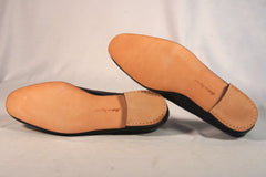 Ralph Lauren Edward Green Purple Label Black Calf Bow Men's Pumps - Sz 12D