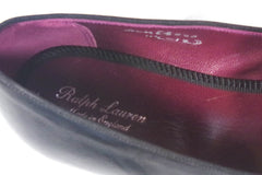 Ralph Lauren Edward Green Purple Label Black Calf Bow Men's Pumps - Sz 12D