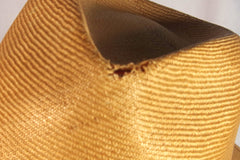 Gorgeous Brooks Brothers Leather Strapped Straw Hat - Sz ~7 1/2