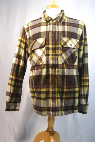 Lee Workwear 101 Heavy Duty Plaid Wool Work Shirt - Sz XL