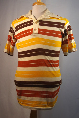 Vintage 70s Wilson Striped Polo Men's Shirt - Size XL