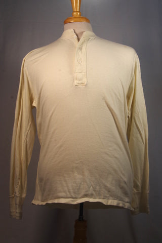 Shuttle Notes Master Cloth White Henley Shirt - Sz 4 (~46)