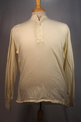 Shuttle Notes Master Cloth White Henley Shirt - Sz 4 (~46)