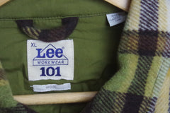 Lee Workwear 101 Heavy Duty Plaid Wool Work Shirt - Sz XL