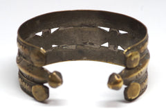 Chunky North African Patterned Metal Cuff Bracelet