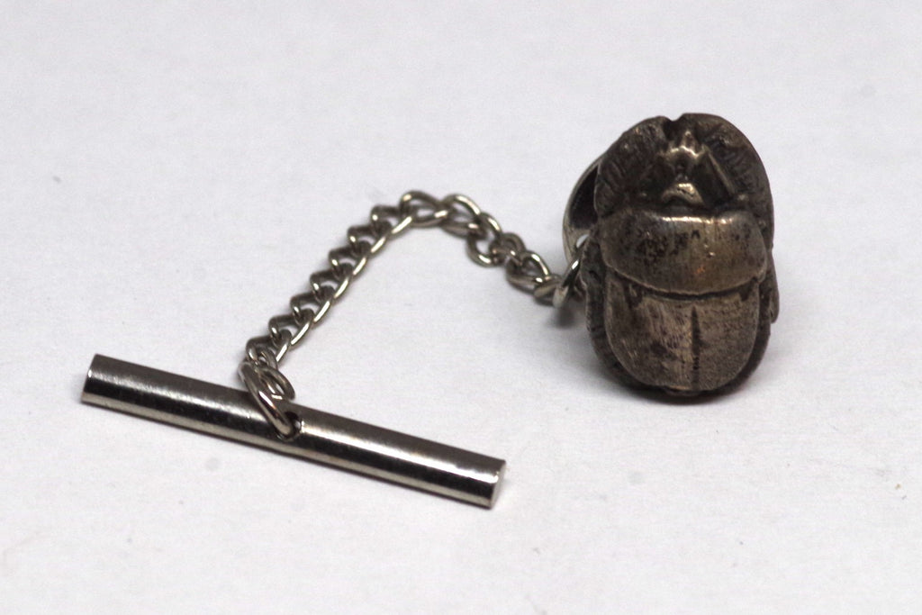 Classic Sterling Silver Scarab Tie Pin
