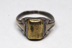 Elegant Two-Toned Sterling Silver Ring