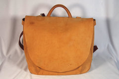 Smart J. Peterman "Fake Mail Bag" Suede Leather Bag