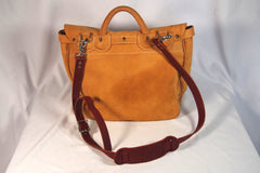 Smart J. Peterman "Fake Mail Bag" Suede Leather Bag