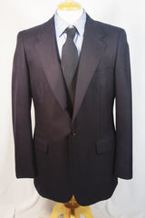 Sleek G.B. Harb & Son Japanese Hand-Tailored Navy Blue Wool Suit - Sz 42L