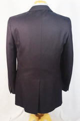 Sleek G.B. Harb & Son Japanese Hand-Tailored Navy Blue Wool Suit - Sz 42L