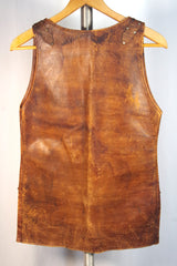 Jaunty Handmade Leather Vest - Sz ~37