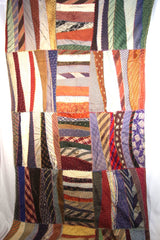 Magnificent 1930s-1940s Silk Necktie Crazy Quilt