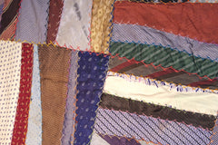 Magnificent 1930s-1940s Silk Necktie Crazy Quilt