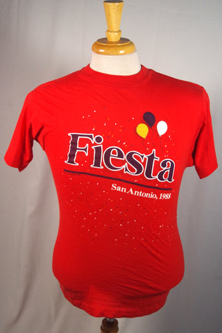 1988 Fiesta San Antonio Red Tee Shirt - Sz M