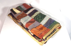 Magnificent 1930s-1940s Silk Necktie Crazy Quilt