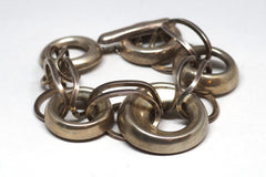 Bold Jangly Looping Silver Bracelet