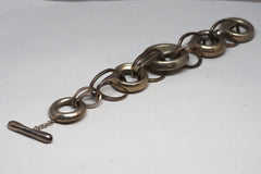 Bold Jangly Looping Silver Bracelet