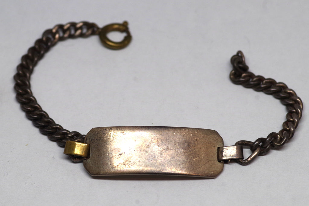 Classic Vintage Silver ID Bracelet