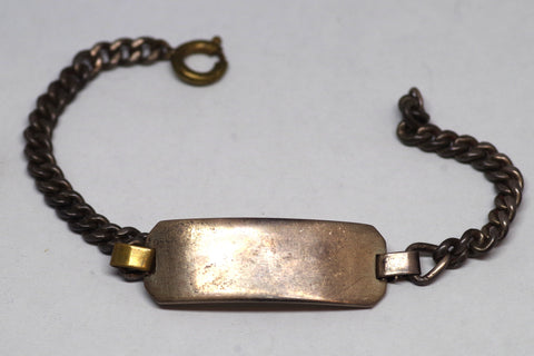 Classic Vintage Silver ID Bracelet
