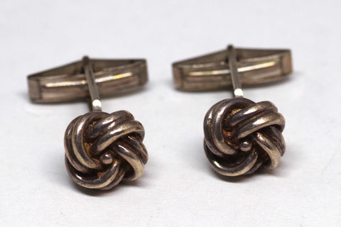 Smart Sterling Silver Knot Cufflinks