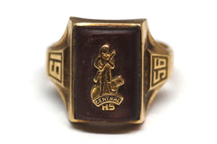 1956 10kt Gold Jostens Inc. Central High School Ring