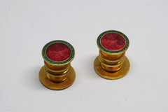 Stylish Two Sided Red and Green Snap Cufflinks