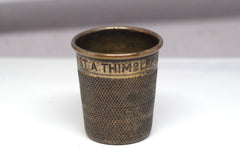 Vintage "Just a Thimbleful" Pewter 2oz Shot Glass