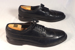 USA-Made Bostonian Black Leather Gunboats - Size 12 D/B