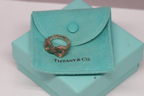 Tiffany & Co Paloma Picasso Double Loving Hearts Sterling Silver Ring