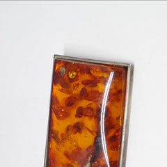 Huge Amber and Silver Brooch & Pendant Combination