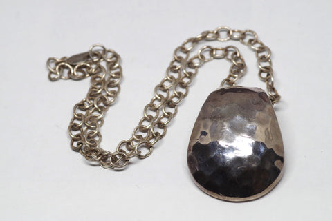 Stunning Electroform Hammered Sterling Silver Necklace